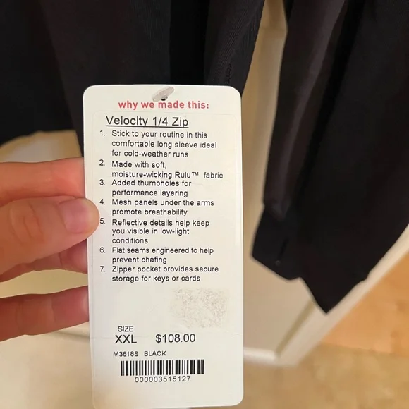 Men’s Brand New Lululemon Velocity 1/4 Zip - Picture 2 of 3